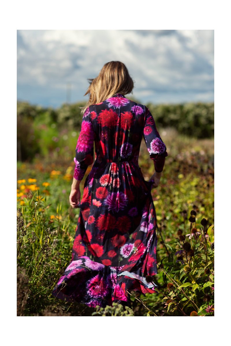BOHEMA dahlias print