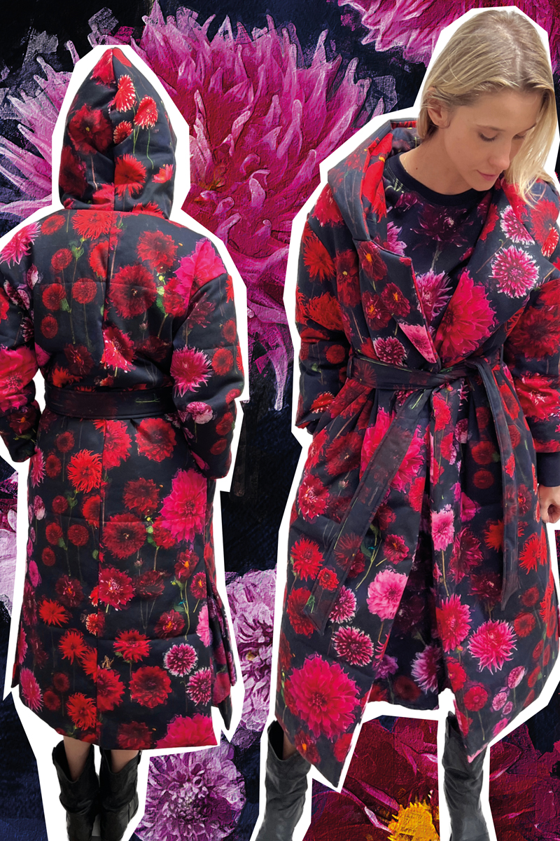 COATPLAY dahlias print