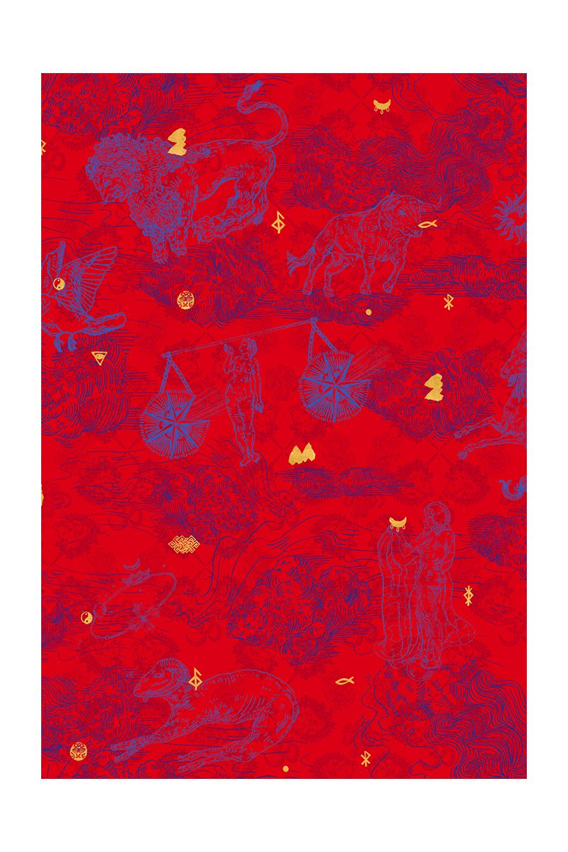 GO(LF) FOR IT red wish you luck print
