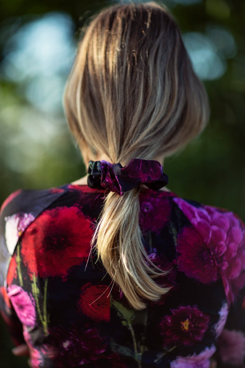 SCRUNCHIE dahlias print