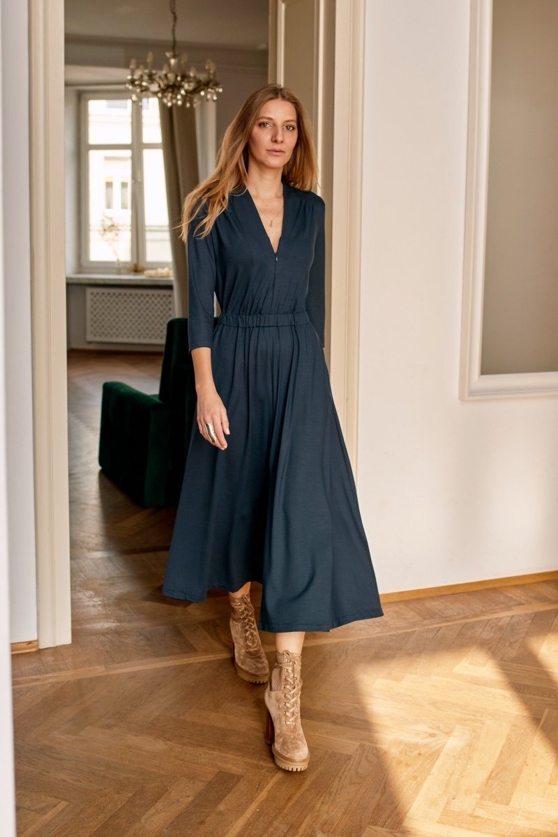 LIBERTY DRESS dark petrol