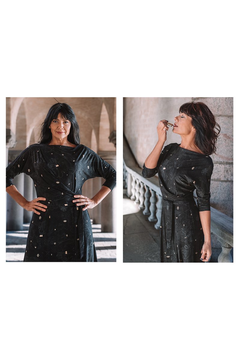 OPERA print wish you luck black