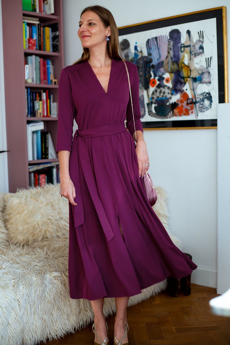 LIBERTY DRESS purpurowa
