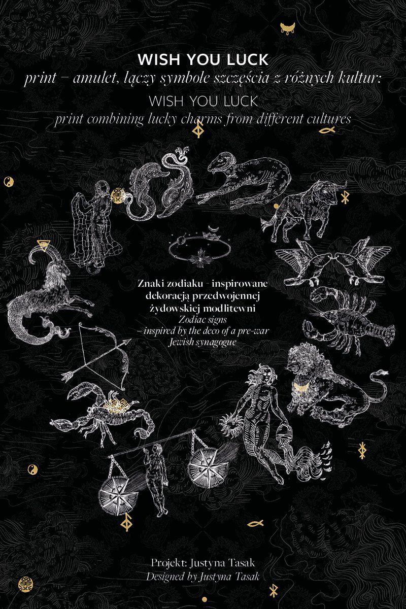 ROMA black wish you luck print