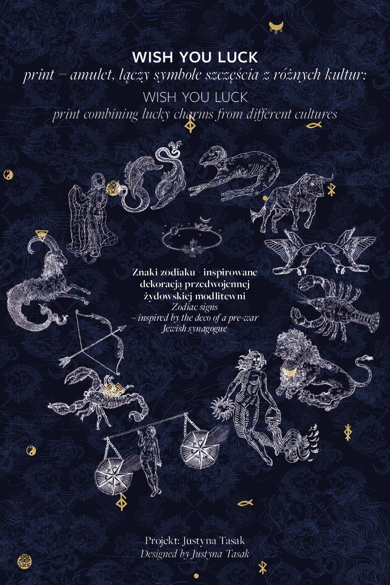 JOLKA print wish you luck night blue