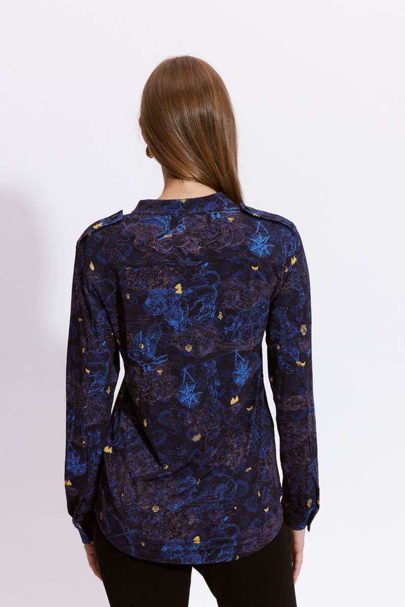 JOLKA print wish you luck night blue