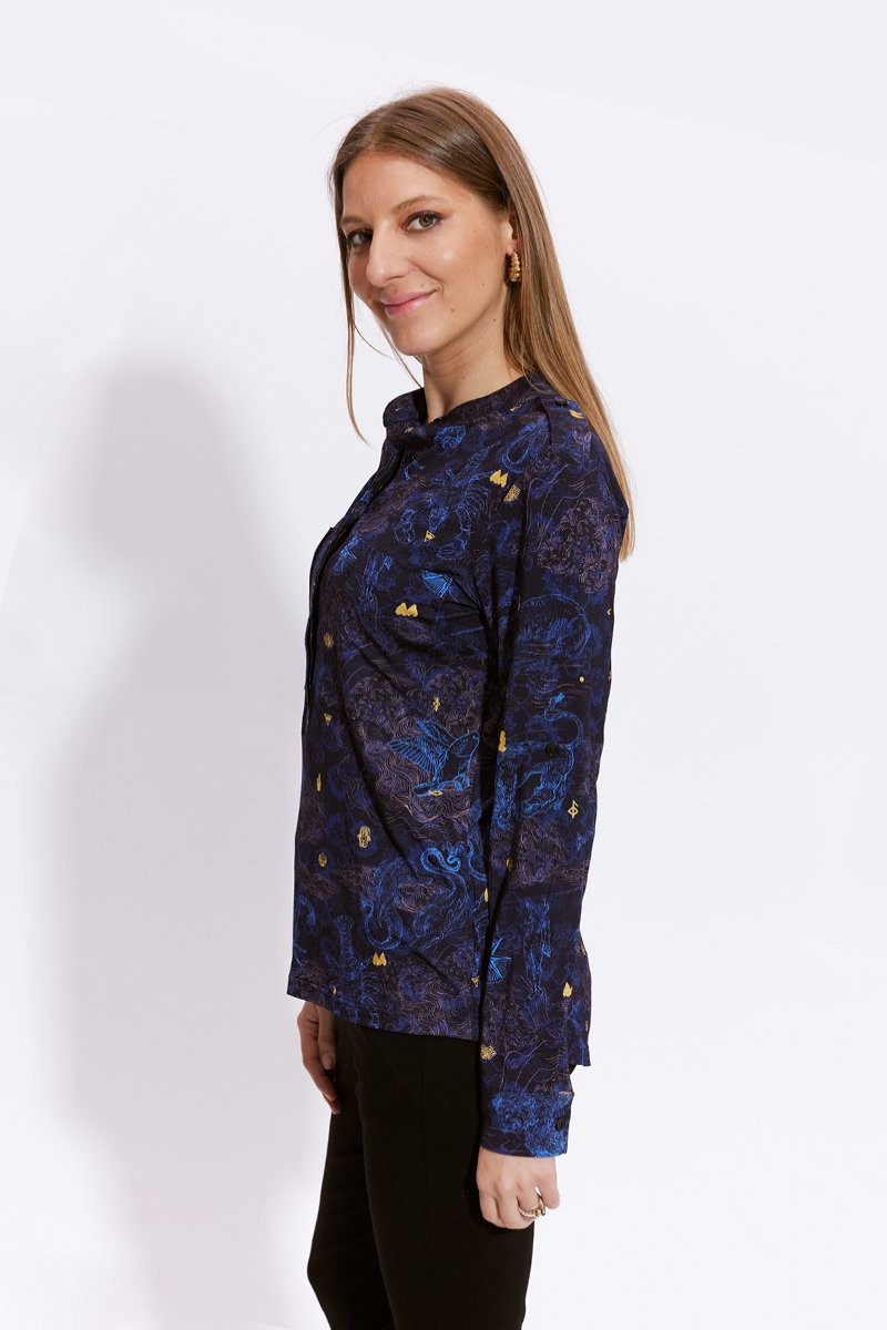 JOLKA print wish you luck night blue