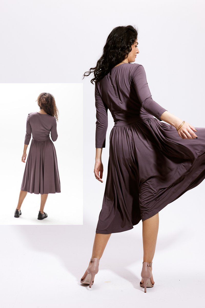 WRAP DRESS amethystine