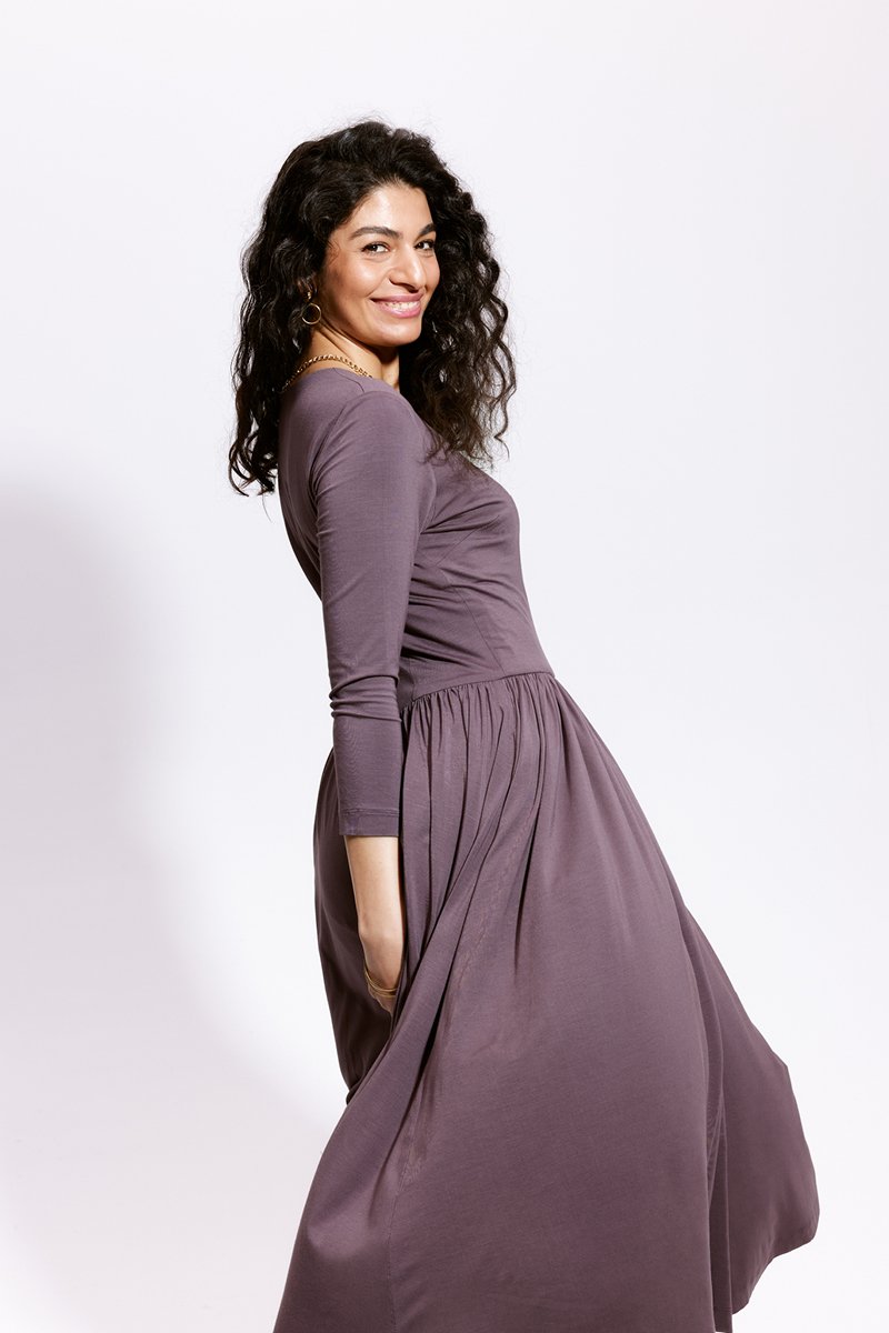 WRAP DRESS amethystine