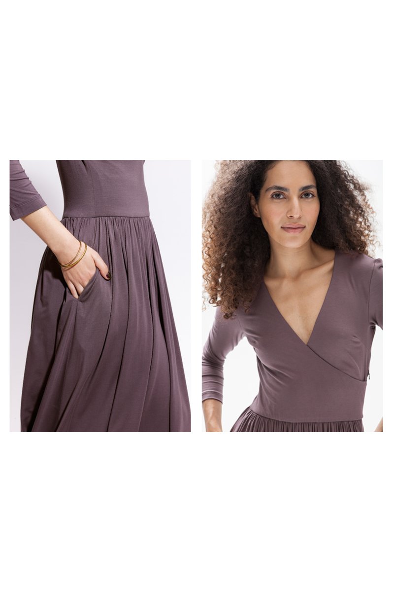 WRAP DRESS amethystine