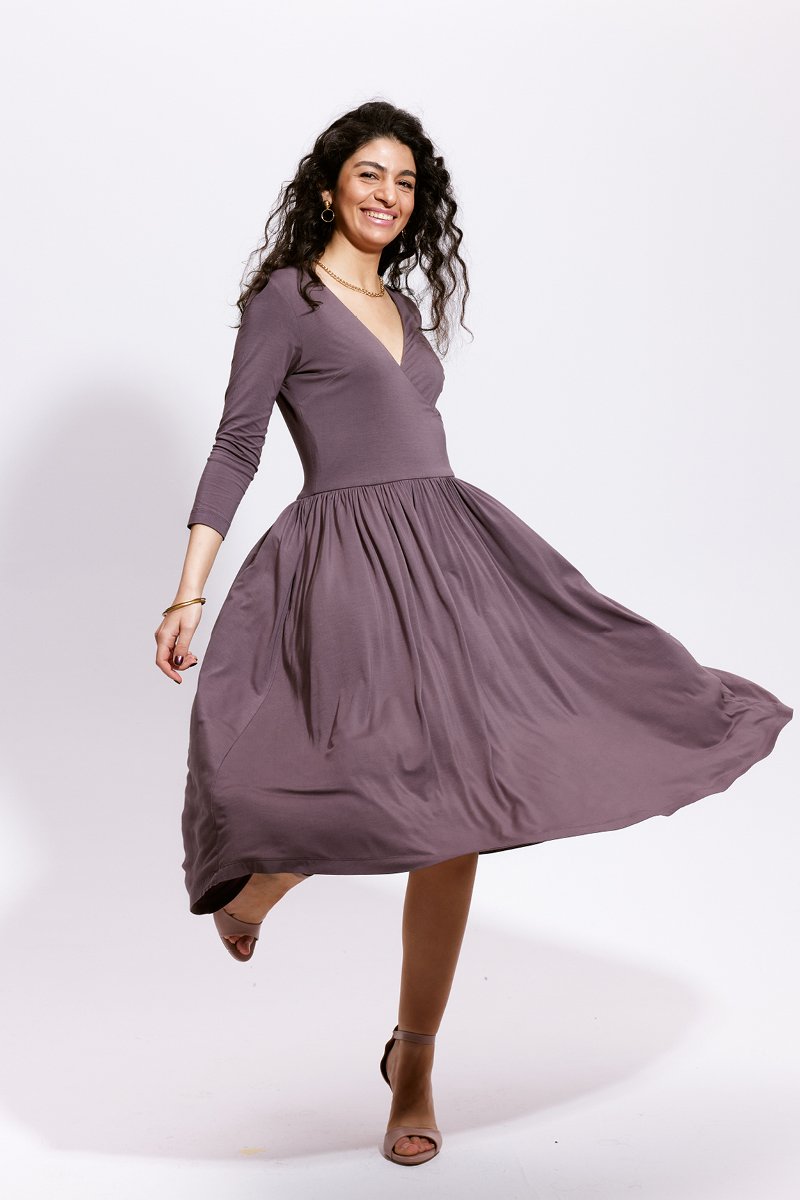 WRAP DRESS amethystine