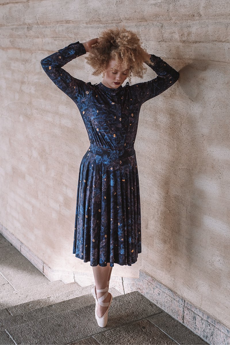 PRIMA BALLERINA print wish you luck night blue
