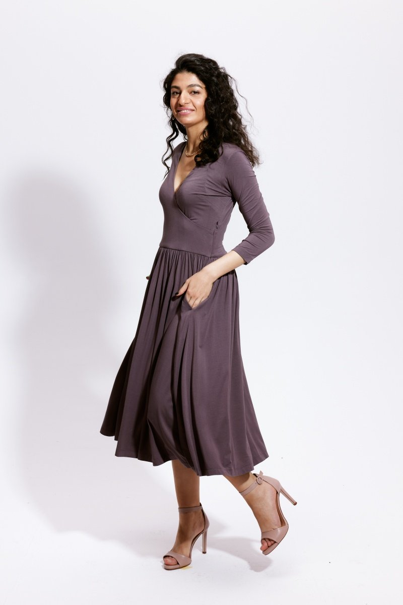 WRAP DRESS amethystine