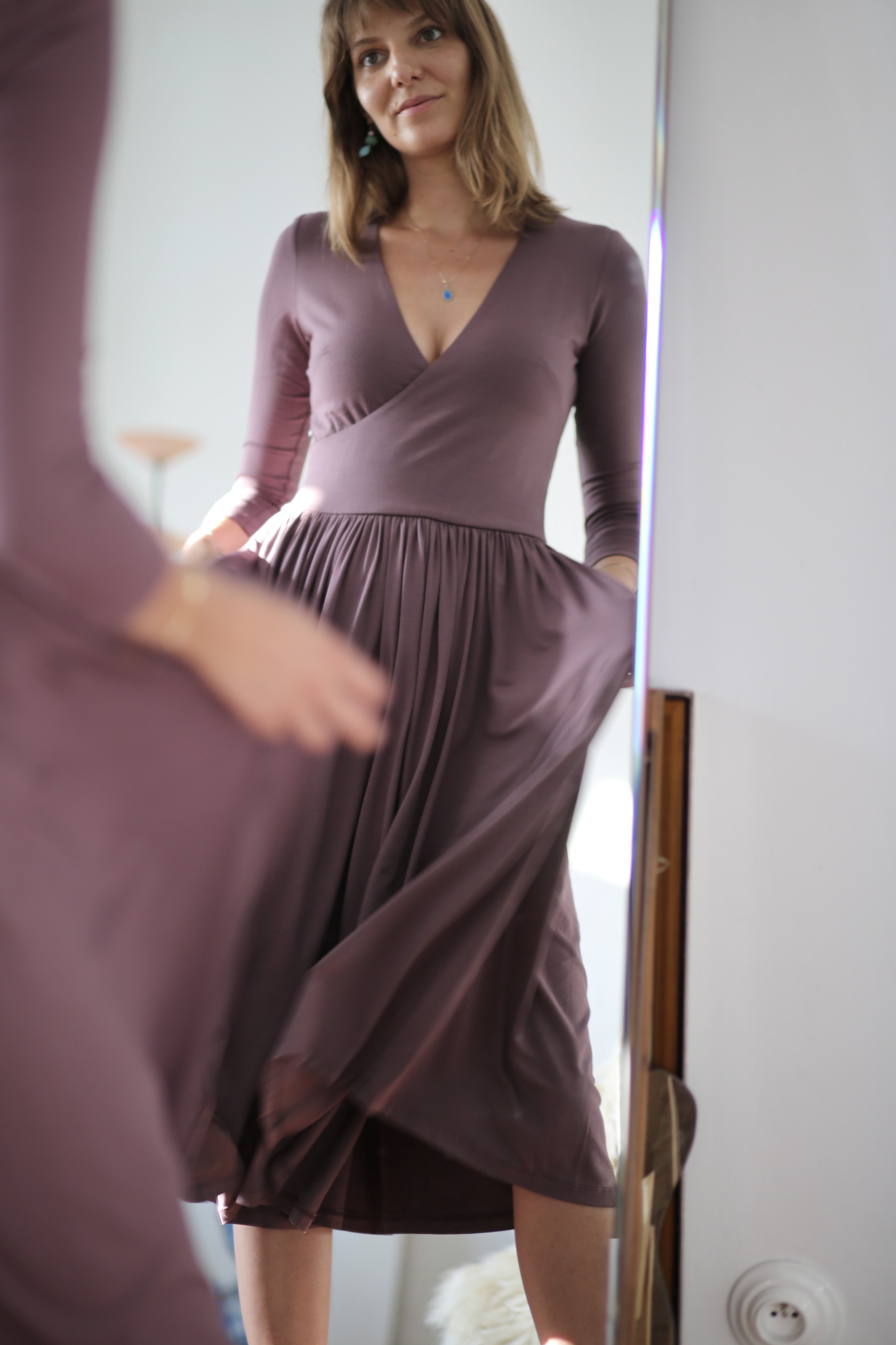 WRAP DRESS amethystine