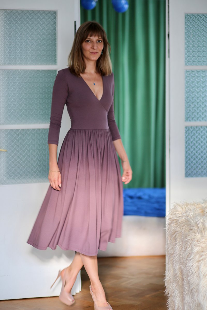 WRAP DRESS amethystine