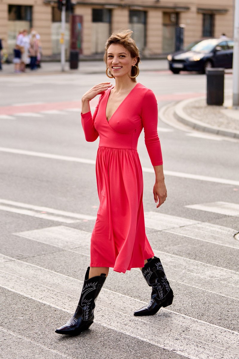 WRAP DRESS watermelon