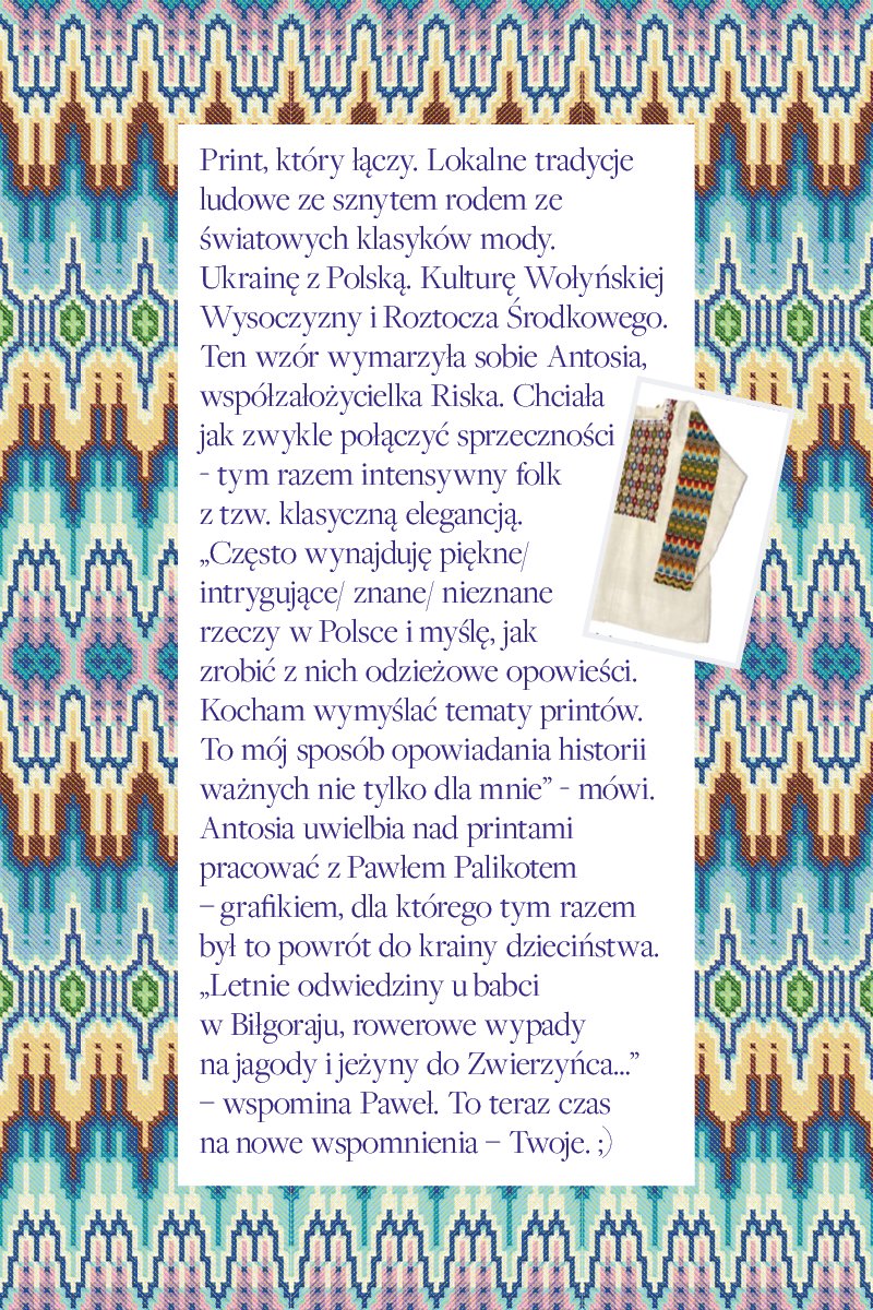 HRUBIESZÓWKA blue Hrubieszów print