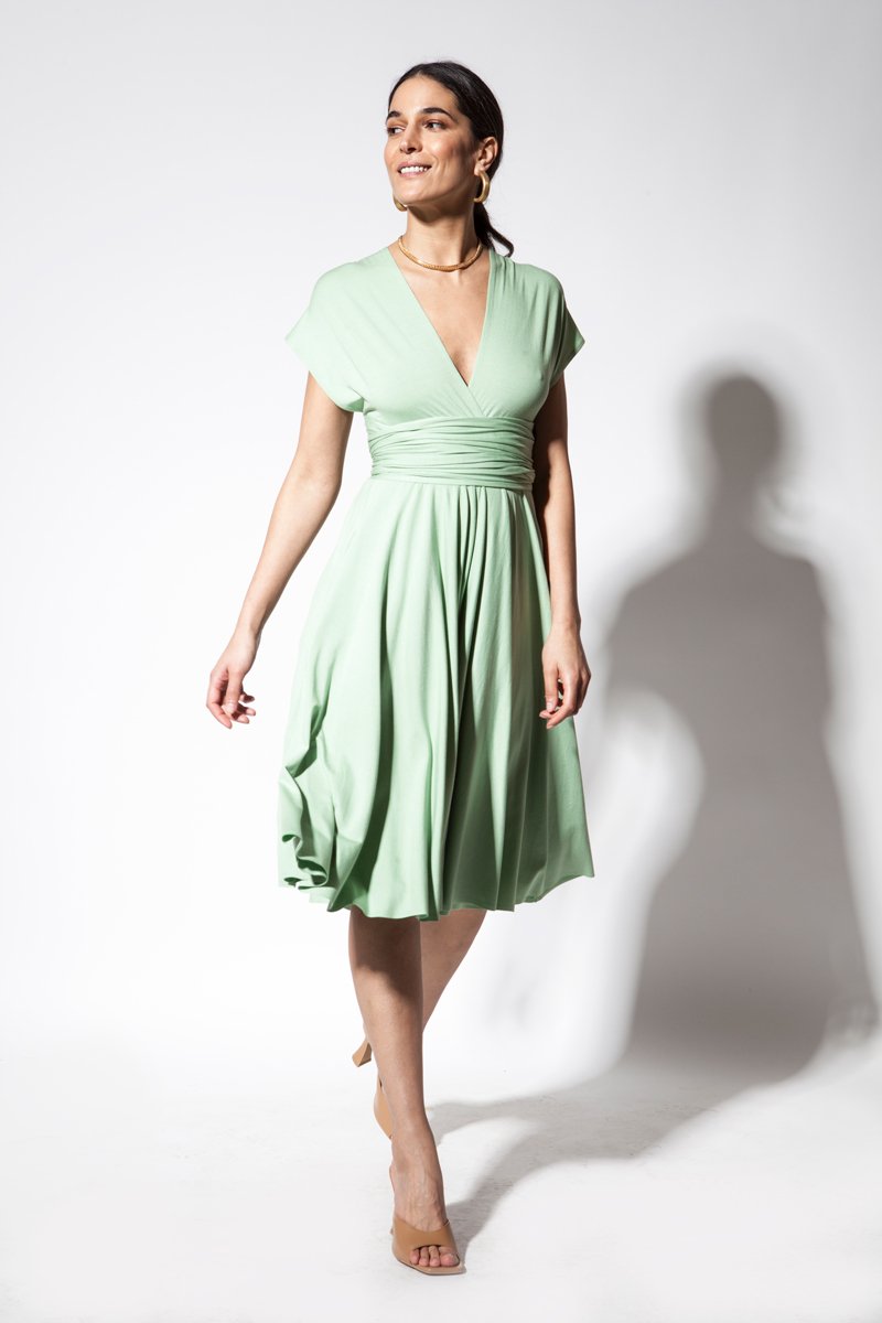 INFINITY DRESS MIDI matcha