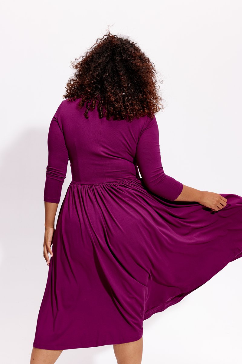 WRAP DRESS purple