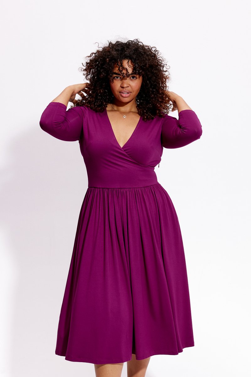 WRAP DRESS purple