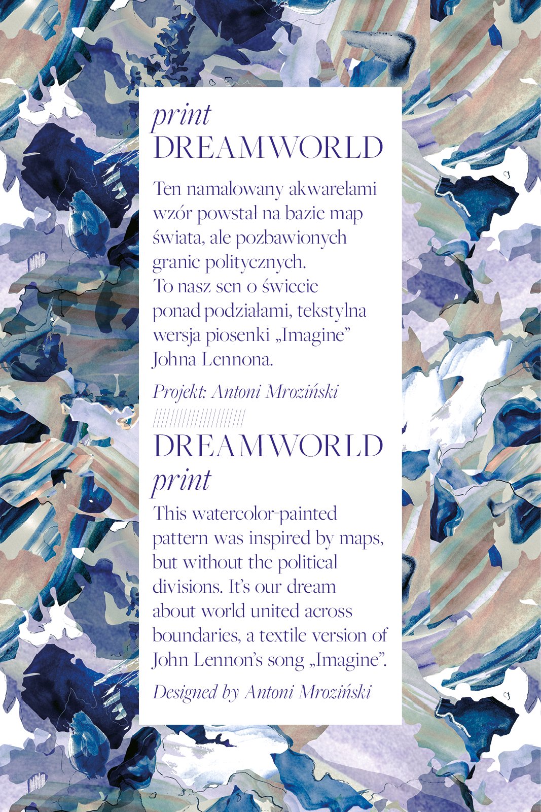 MASZ WIADOMOŚĆ print Dreamworld niebieski