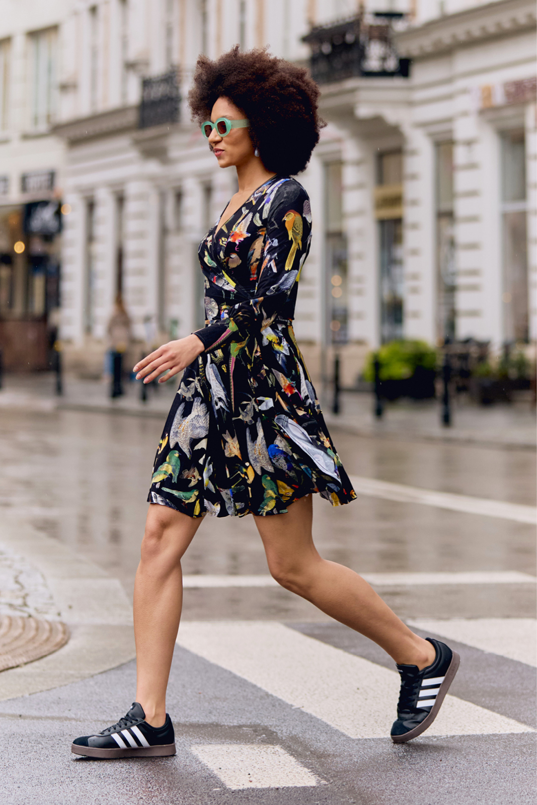 HIPPIE DRESS birds of Warsaw print