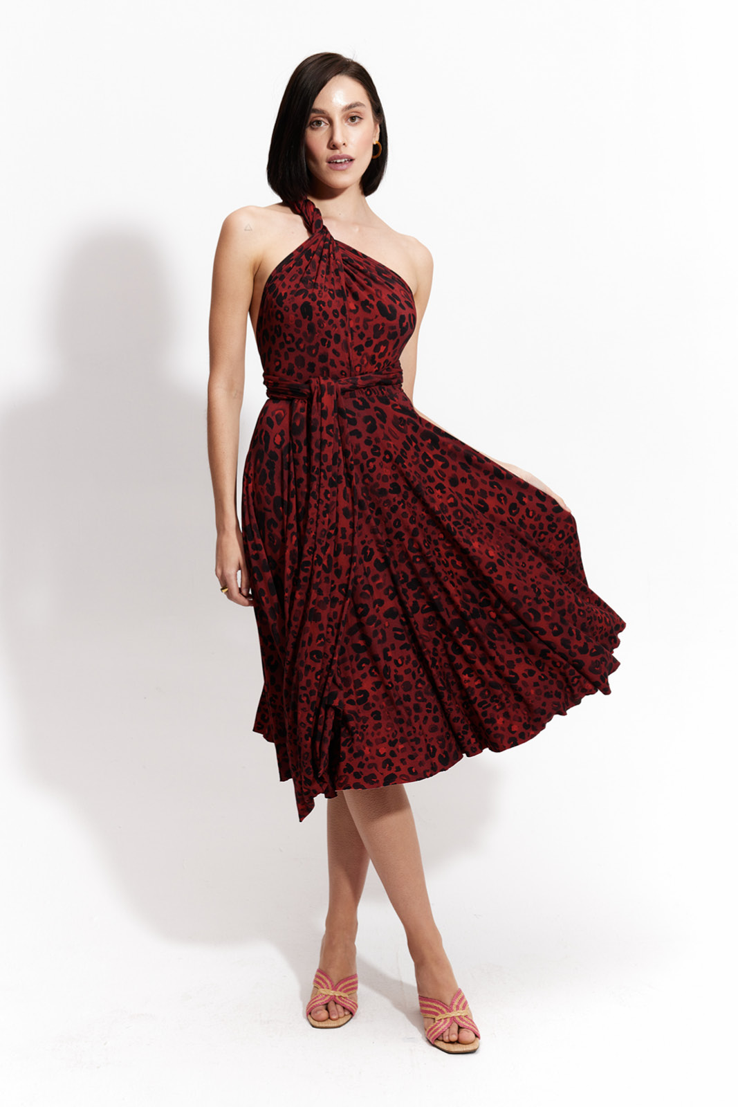 INFINITY DRESS MIDI print kiss me leo