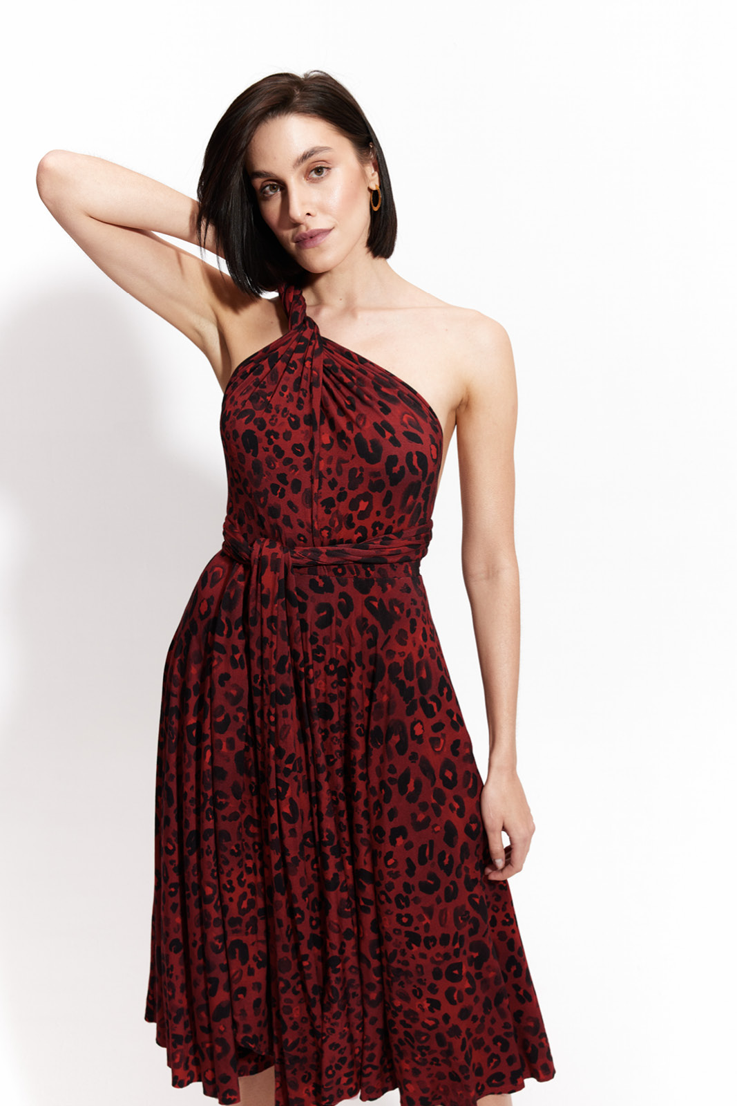 INFINITY DRESS MIDI print kiss me leo