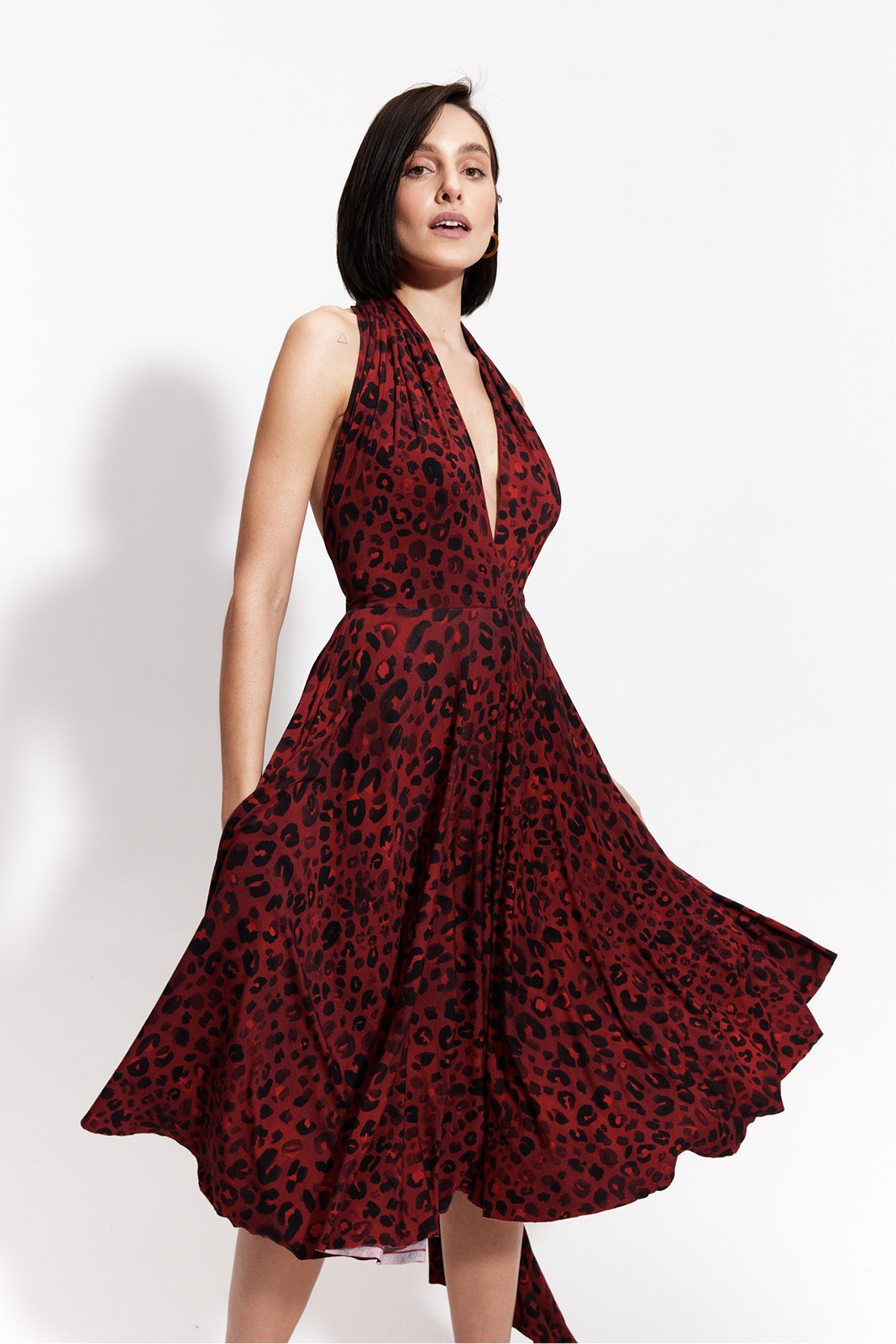 INFINITY DRESS MIDI print kiss me leo