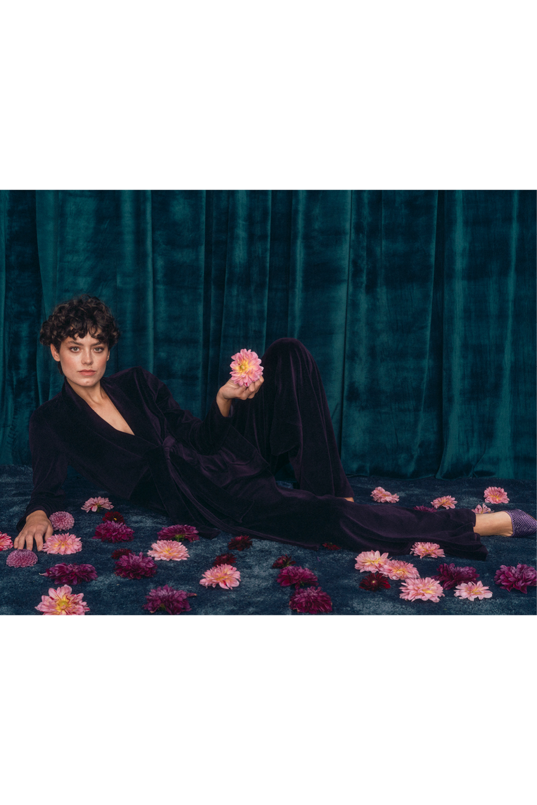 LOUISE plum velvet