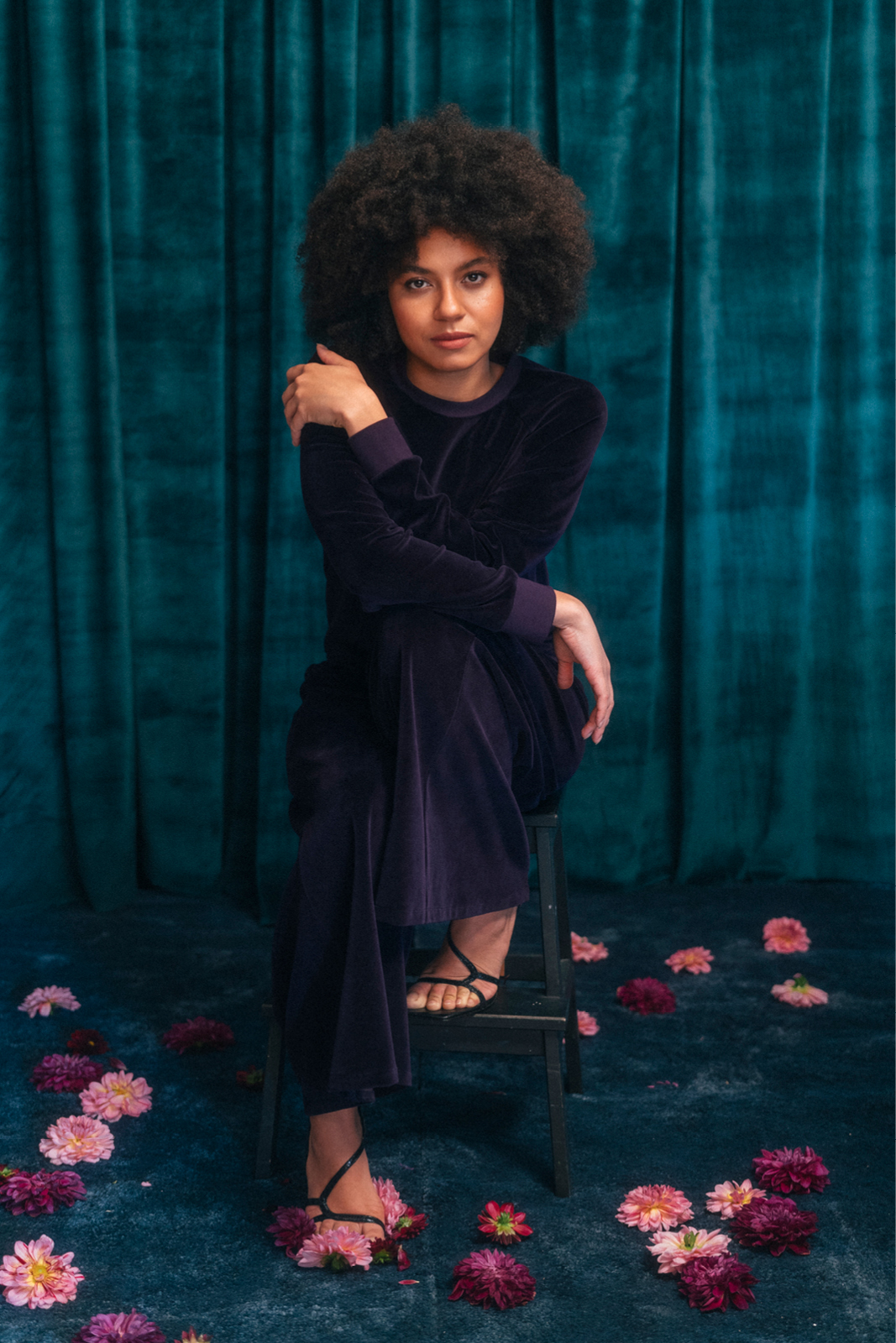 LOUISE plum velvet