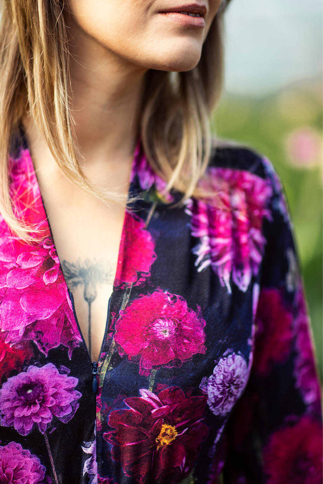 BOHEMA dahlias print