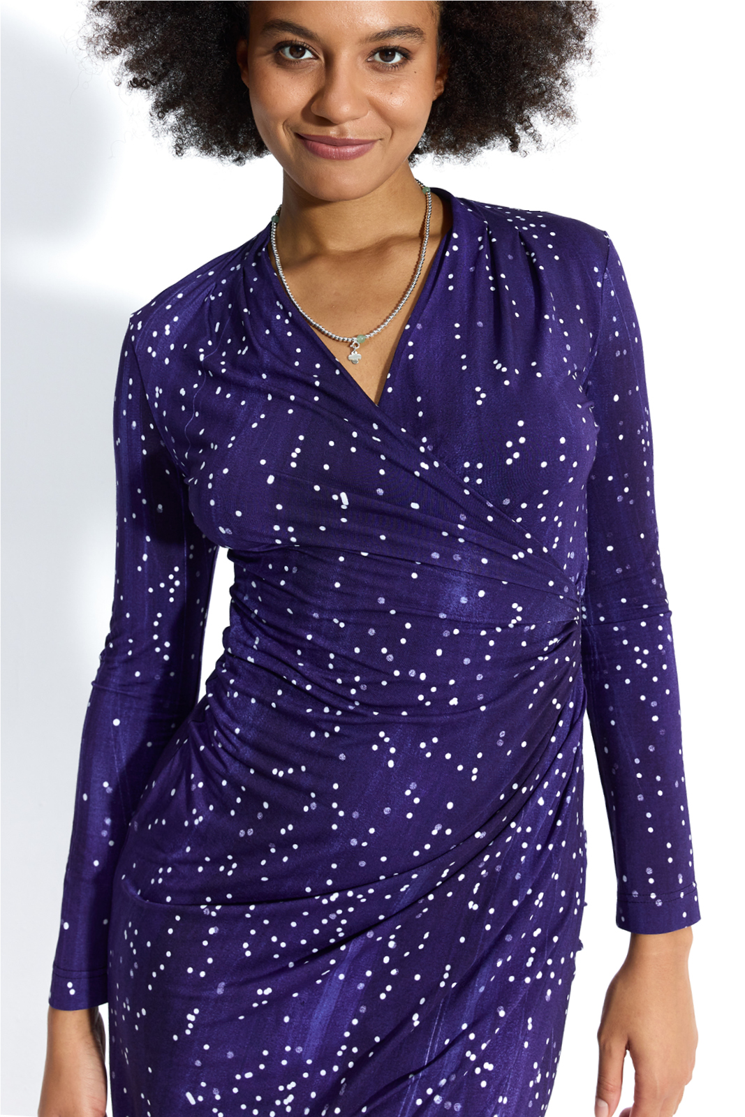 SHARON snow dots print