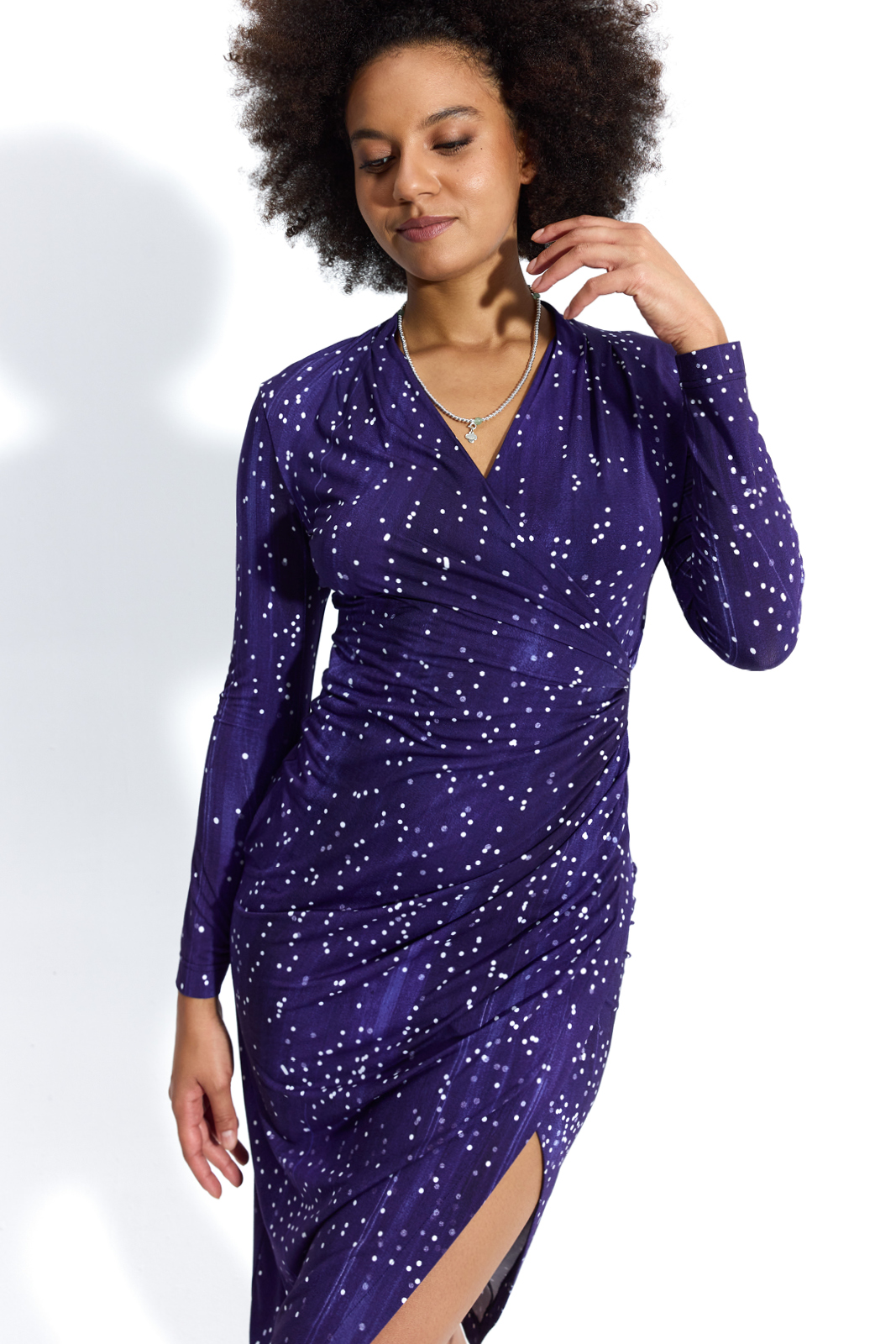 SHARON snow dots print