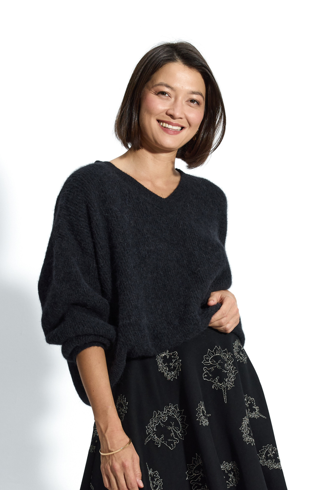 SWETER Z ALPAKI PREMIUM nearly black