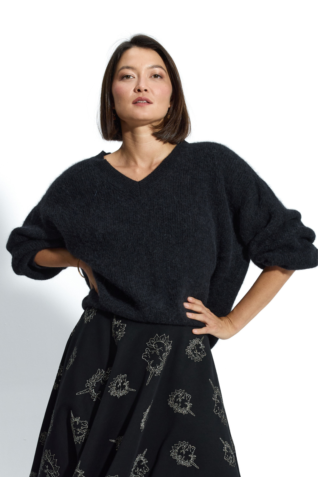 SWETER Z ALPAKI PREMIUM nearly black