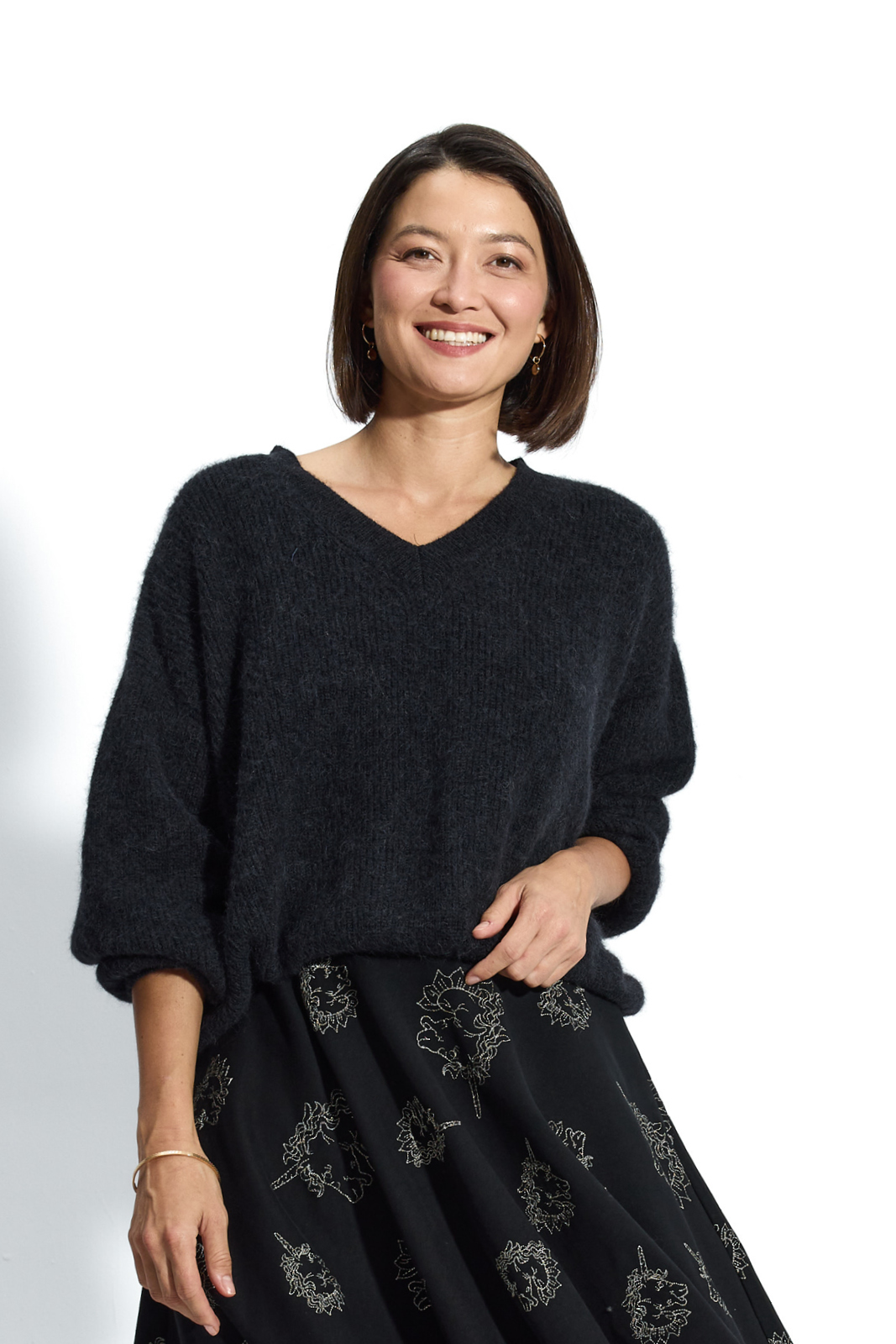 SWETER Z ALPAKI PREMIUM nearly black