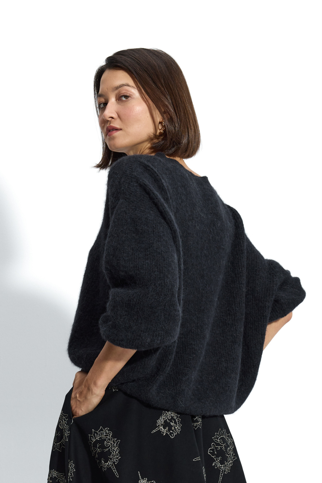 SWETER Z ALPAKI PREMIUM nearly black
