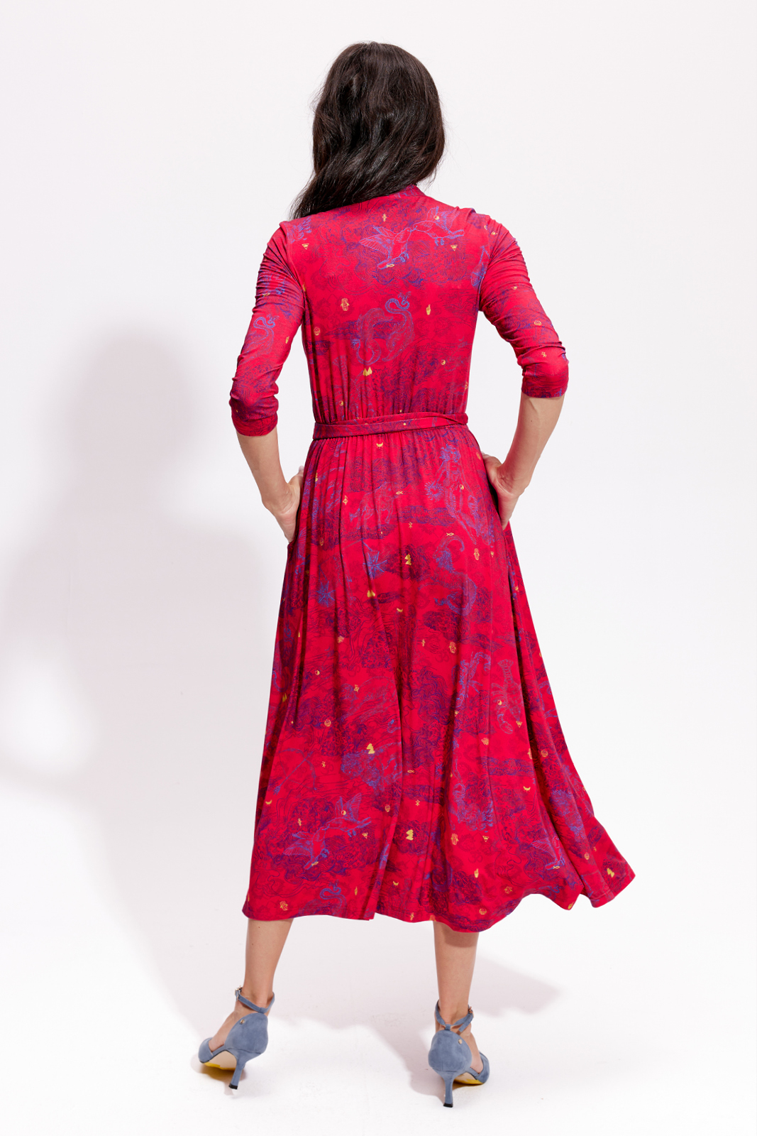 LIBERTY DRESS wish you luck red print