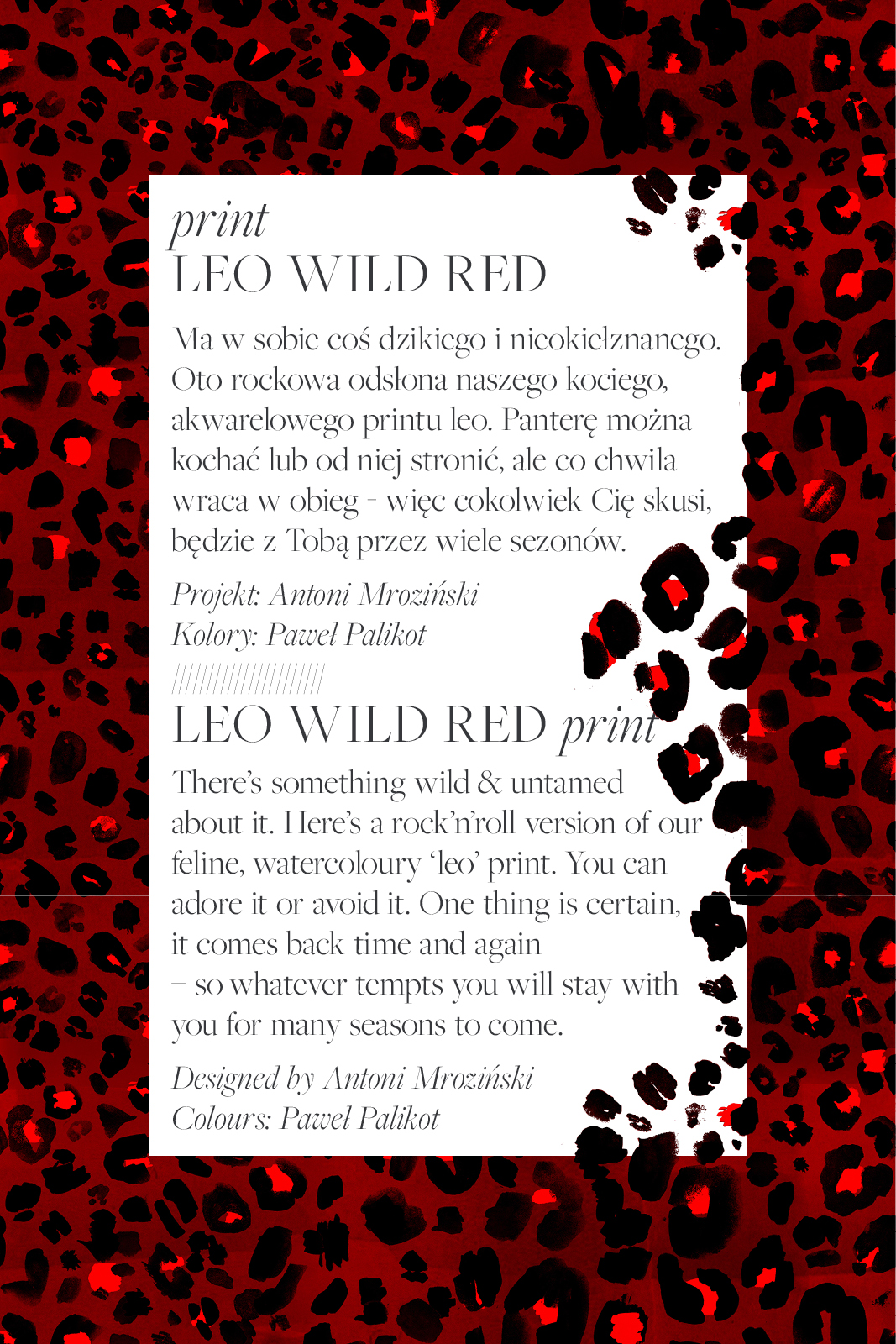 GO(LF) FOR IT leo wild red print