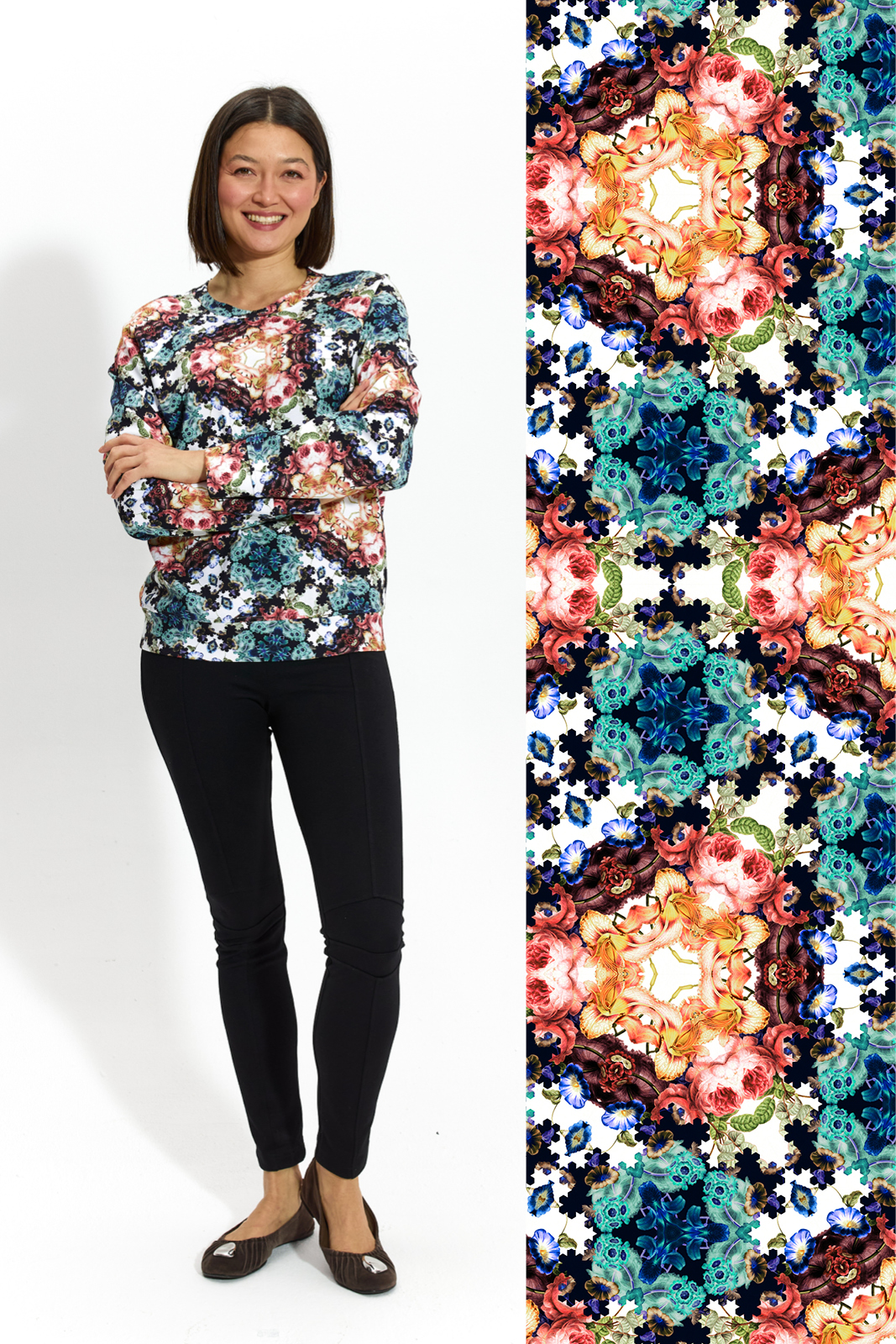 LUCY IN THE SKY kaleidoscope flowers print