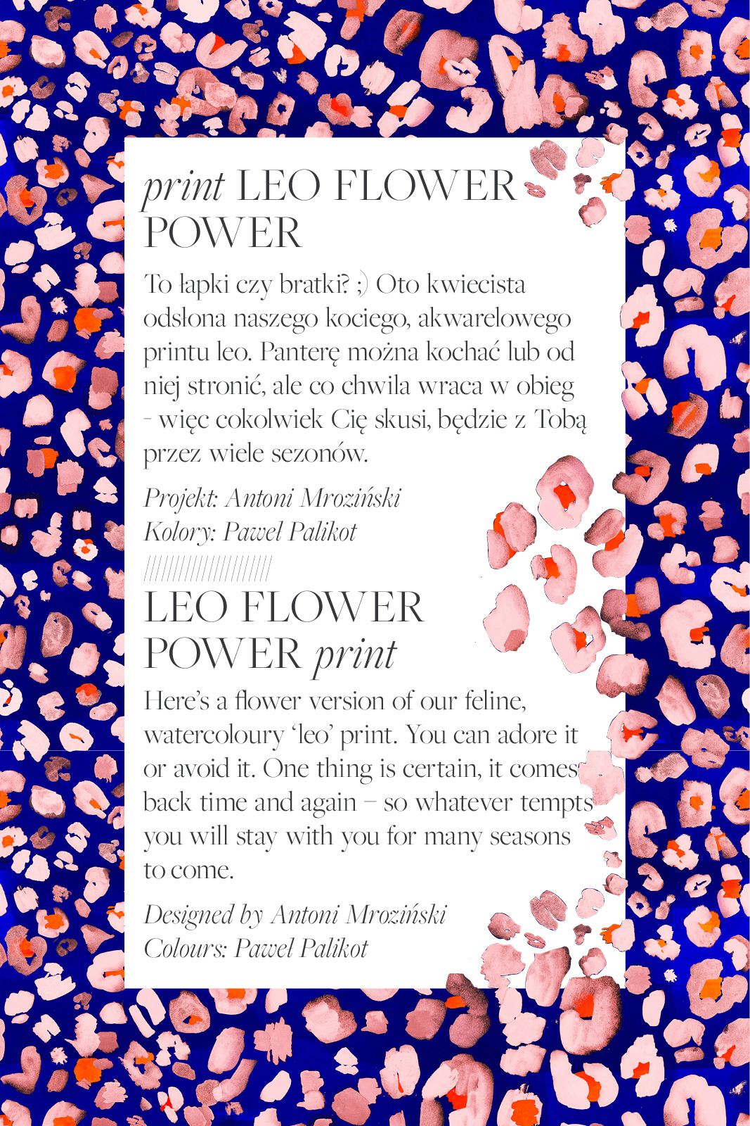 GENIALNA PRZYJACIÓŁKA print leo flower power