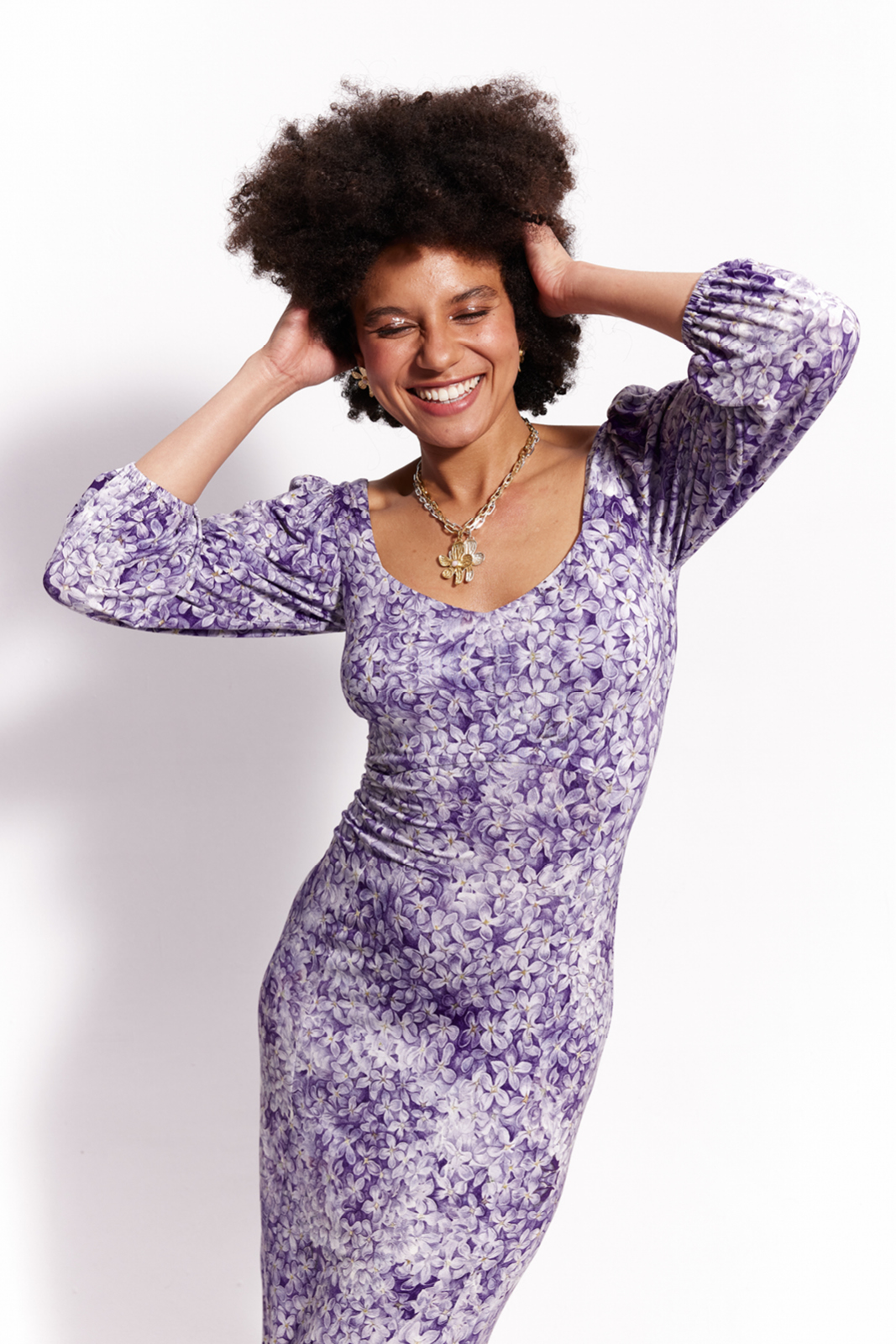 6TH SENSE lilac flowers print