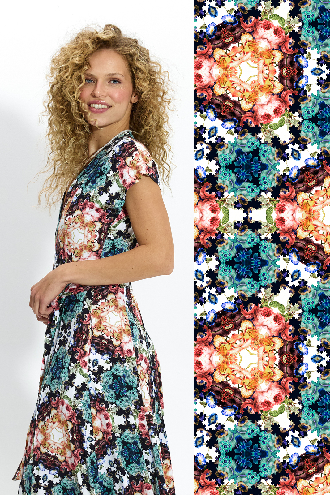 TOSKANIA kaleidoscope flowers print