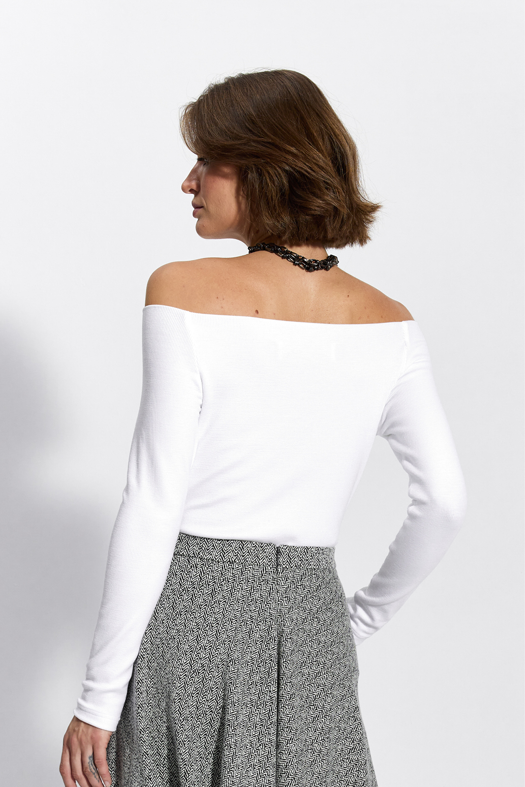 MODERN BEAUTY ribbed white