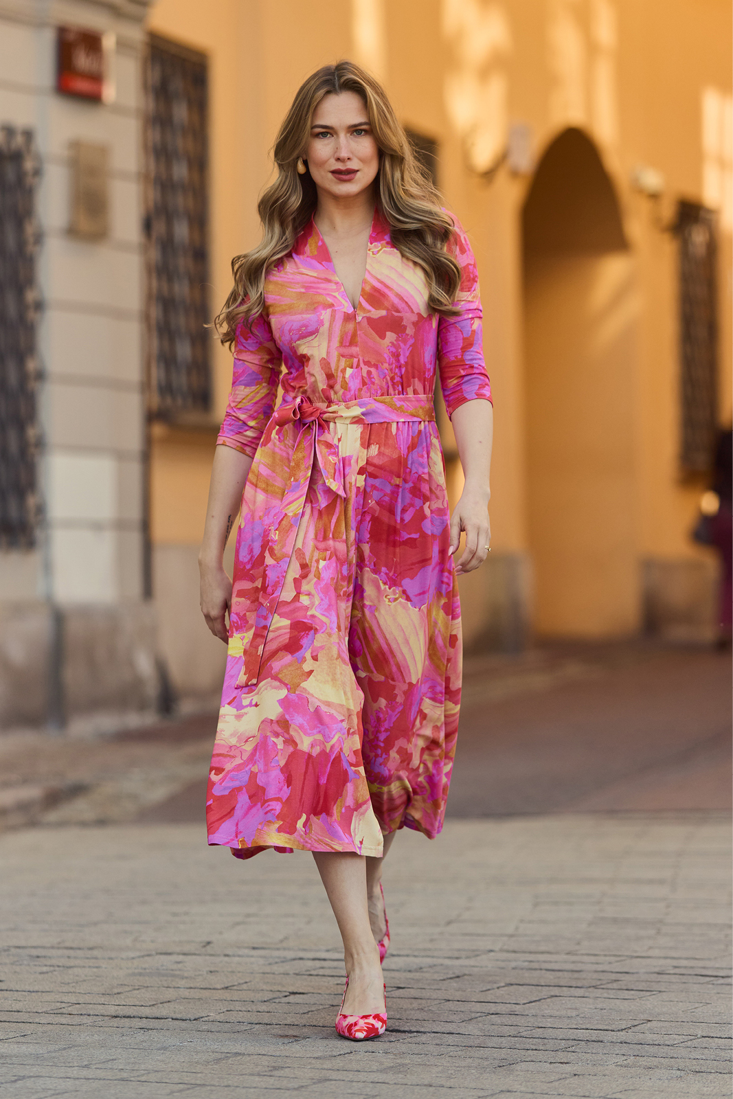 LIBERTY DRESS golden hour Dreamworld print