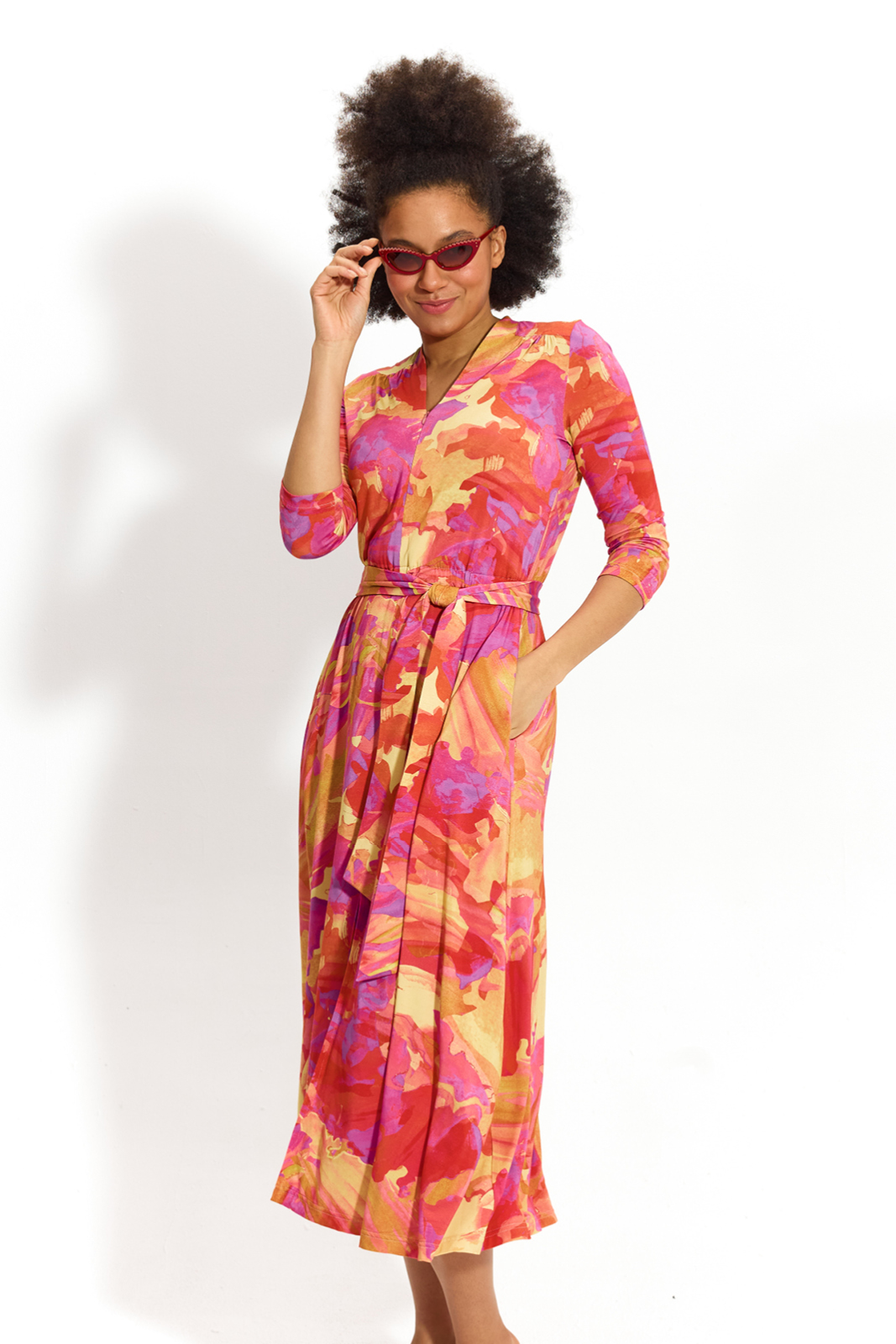 LIBERTY DRESS golden hour Dreamworld print