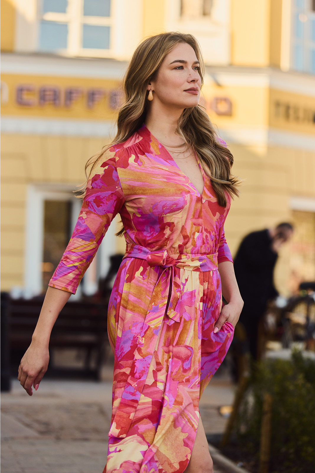 LIBERTY DRESS golden hour Dreamworld print