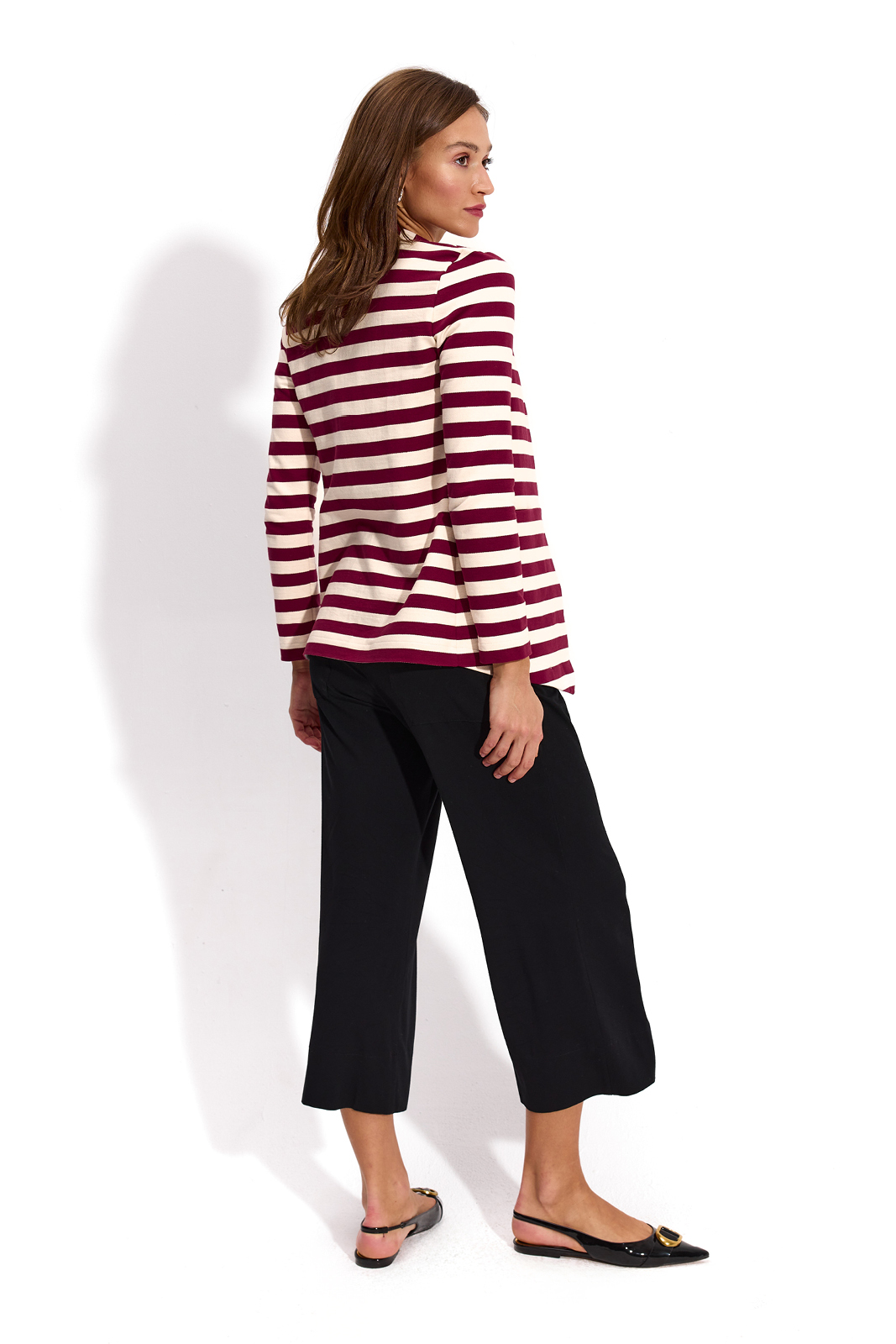 OUT OF OFFICE cream & cherry stripes