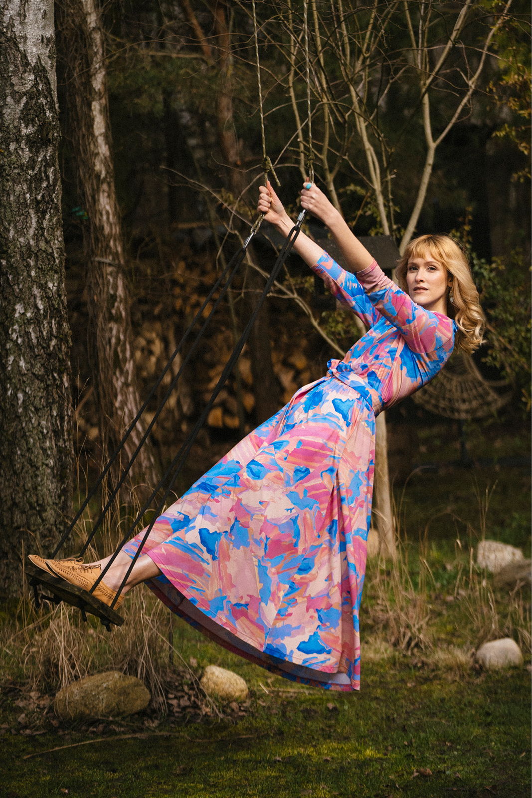 LIBERTY DRESS map of dreams Dreamworld print